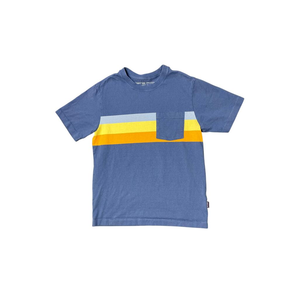 Patagonia Cotton In Conversion Chest Pocket Striped Crewneck T-Shirt Size Small